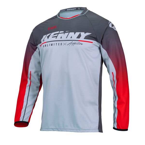Maglia Cross Kenny Track Focus Grey Red Jersey
