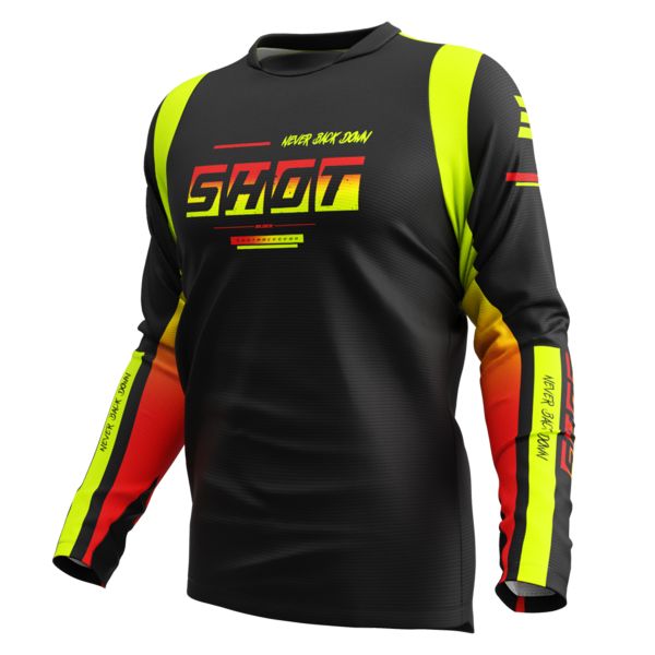 Maglia Cross SHOT Devo Block giallo neon