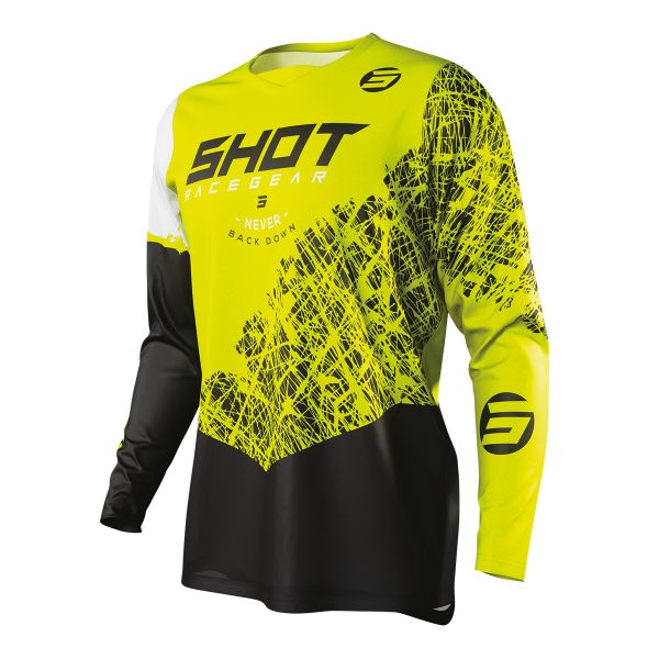 Maglia Cross SHOT Devo Storm Lime Bambino