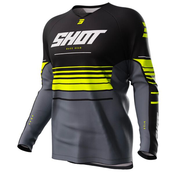 Maglia Cross SHOT Draw Peak Neon Yellow Bambino