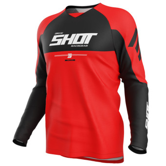 Maglia Cross SHOT Disegnare il Privato Rosso