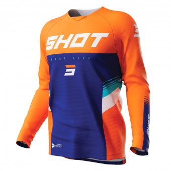 Maglia Cross SHOT Raw Tracer Kid Neon Orange