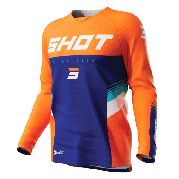 Maglia Cross SHOT Raw Tracer Kid Neon Orange