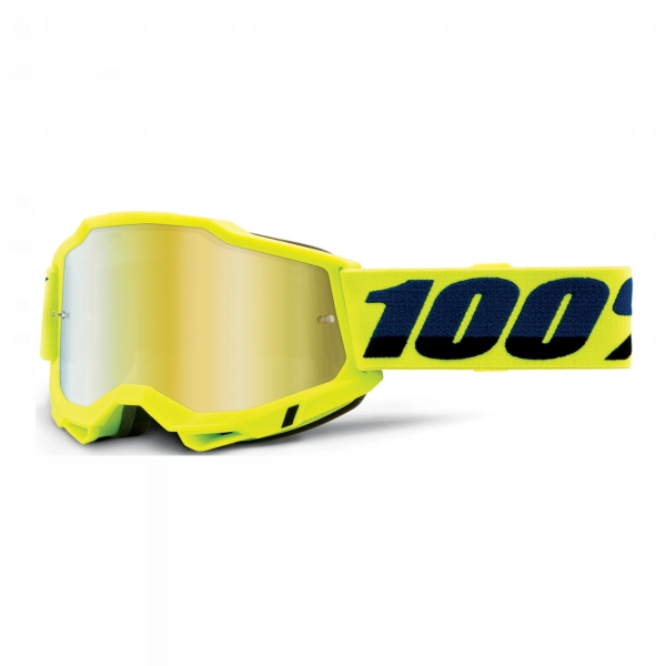 Maschera Cross 100% Accuri 2 Yellow - Iridium Oro