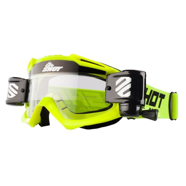 Maschera Cross SHOT Assault Neon Giallo Roll-Off Maschera Cross SHOT Assault Neon Giallo Roll-Off