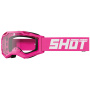 Maschera Cross SHOT Rocket Kid 2.0 Solido Rosa Neon Lucido