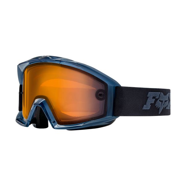 Maschera Cross FOX Main Enduro Nero Iridium Arancione