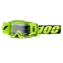 Maschera Cross 100% Armatic Forecast Giallo fluo - Visiera trasparente
