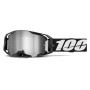 Maschera Cross 100% Visiera Armatic Black - Mirror Silver Flash