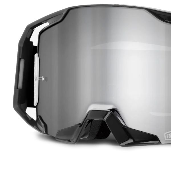 100% Visiera Armatic Black - Mirror Silver Flash