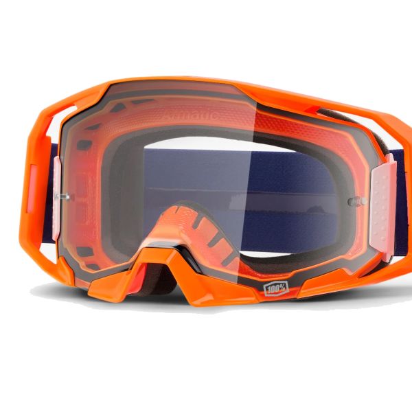 100% Armatic Orange Fluo - Visiera trasparente
