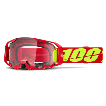 Maschera Cross 100% Rosso Armatic - Visiera trasparente