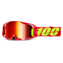 Maschera Cross 100% Armatic Rouge - Visiera rosso specchio