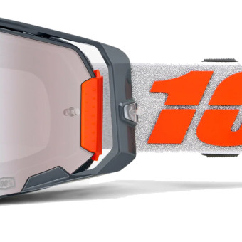 100% Armega HiPER Silver - Visiera argento a specchio