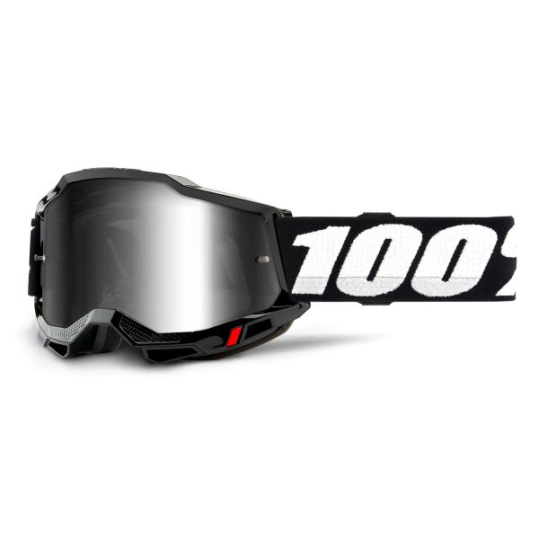 Maschera Cross 100% Accuri 2 Black - Iridium Argento
