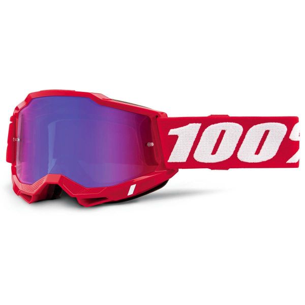 Maschera Cross 100% Accuri 2 Rosso Bambino - Iridium Rosso Blu Maschera Cross 100% Accuri 2 Rosso Bambino - Iridium Rosso Blu