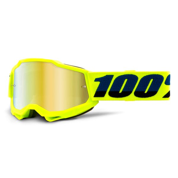 Maschera Cross 100% Accuri 2 Yellow Bambino - Iridium Oro Maschera Cross 100% Accuri 2 Yellow Bambino - Iridium Oro