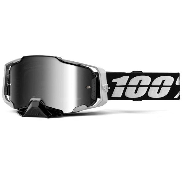 Maschera Cross 100% Armega Renen S2 - Iridium Argento