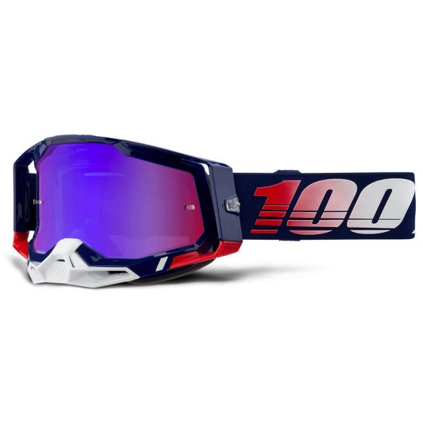 Maschera Cross 100% Racecraft 2 Republic - Iridium Rosso Blu