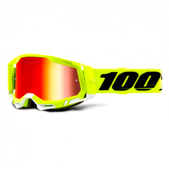 Maschera Cross 100% Racecraft 2 Yellow - Iridium Rosso Maschera Cross 100% Racecraft 2 Yellow - Iridium Rosso