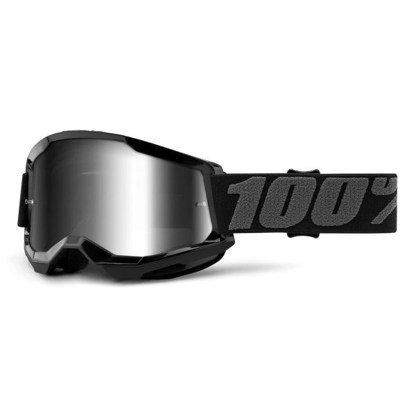Maschera Cross 100% Strata 2 Black - Iridium Argento