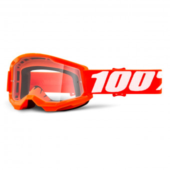 Maschera Cross 100% Strata 2 Orange Bambino Maschera Cross 100% Strata 2 Orange Bambino