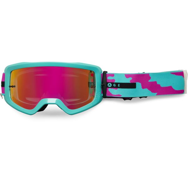Maschera Cross FOX Main II Nuklr Spark Teal Bambino