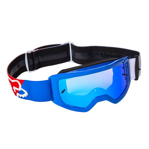 Maschera Cross FOX Main II Skew Spark White Red Blue