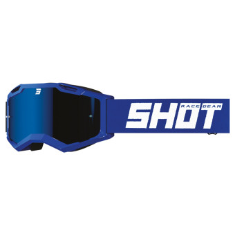 Maschera Cross SHOT Assault 2.0 Solid Iridium Blue Reflex lucido