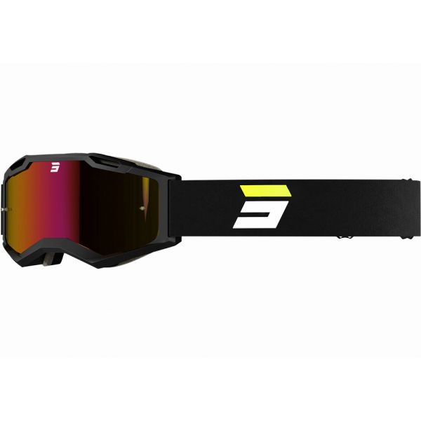 Maschera Cross SHOT Iris 2.0 Tech Black Neon Yellow Matt