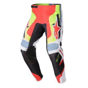 Pantalone Cross Alpinestars Fluid Agent Black Mars Red Yellow Fluo Pant