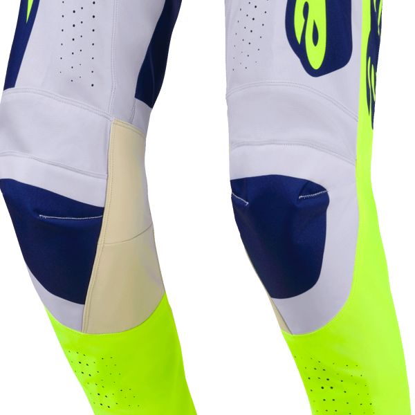 Alpinestars Racer Air Riway Pants Light Gray Yellow Fluo Blue