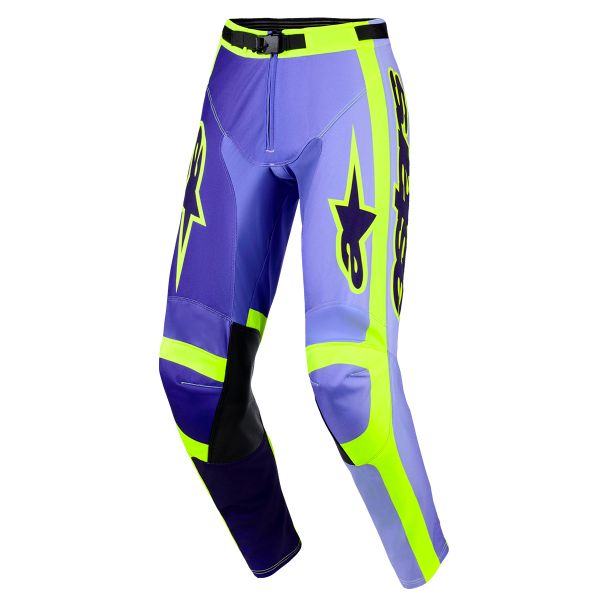 Pantalone Cross Alpinestars Racer Portl Pants Purple Yellow Fluo