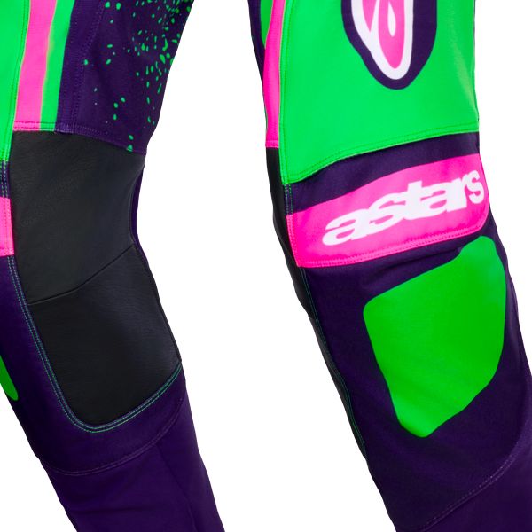 Alpinestars Techstar Nomur Pants Deep Purple Green Pink Fluo