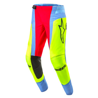 Pantalone Cross Alpinestars Techstar Ocuri Light Blue Yellow Fluo Red Berry Pant