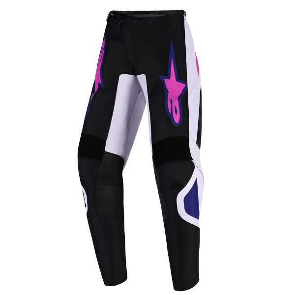Pantalone Cross Alpinestars Youth Fluid Grid Pants Black Light Gray Purple