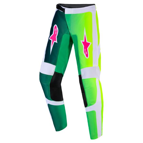 Pantalone Cross Alpinestars Youth Fluid Portl Pants Green White Black