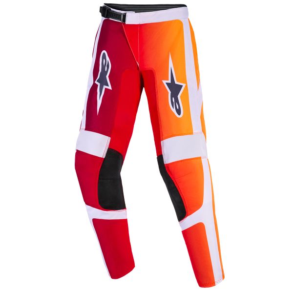 Pantalone Cross Alpinestars Youth Fluid Portl Pants Red Light Gray Dark Gray