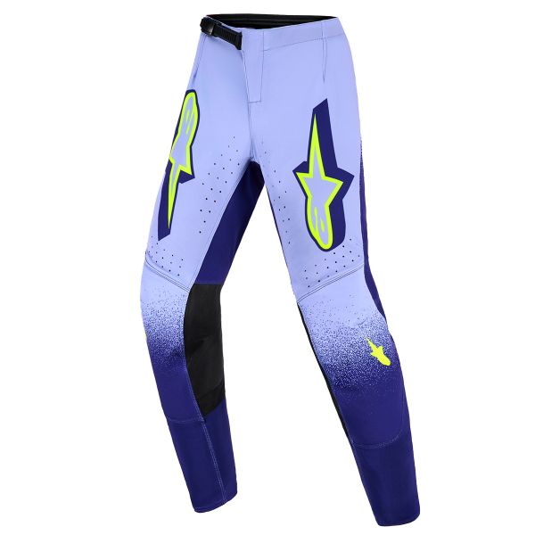 Pantalone Cross Alpinestars Youth Supertech Scenz Pants Purple Yellow Fluo
