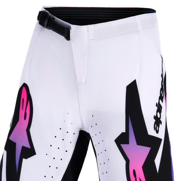 Alpinestars Youth Supertech Vista Pants White Purple Black