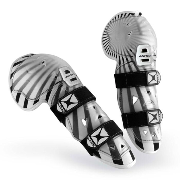 Ginocchiere Cross Acerbis Impact Knee Guard White