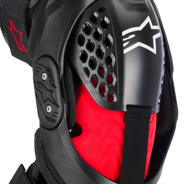 Alpinestars Sx-1 Plasma Knee Protector Black Red Cool Gray