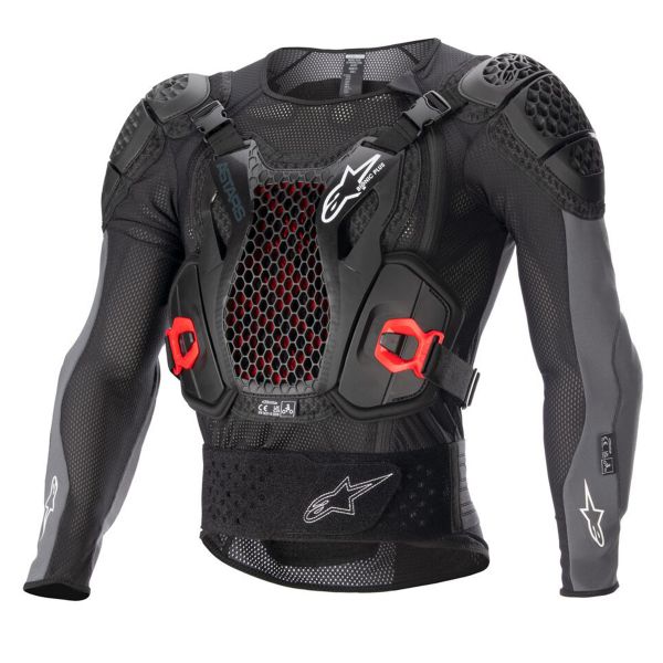 Gilet di protezione Cross Alpinestars Bionic Plus V2 Nero Rosso Antracite Gilet di protezione Cross Alpinestars Bionic Plus V2 Nero Rosso Antracite