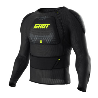 Gilet di protezione Cross SHOT Haut Du Corps Airlight nero giallo neon