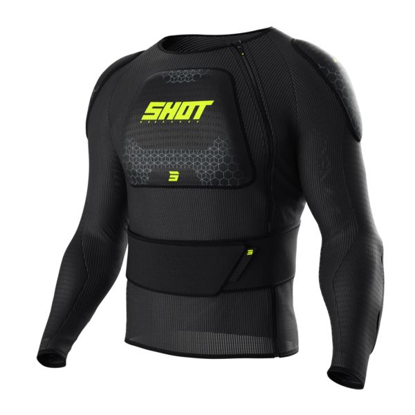 Gilet di protezione Cross SHOT Haut Du Corps Airlight nero giallo neon