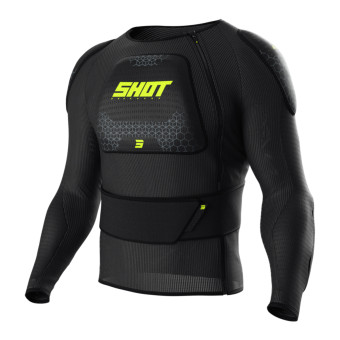 Gilet di protezione Cross SHOT Haut Du Corps Kid Airlight Kid Nero Giallo neon