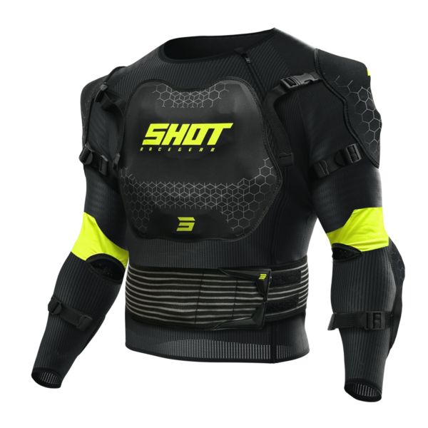 Gilet di protezione Cross SHOT Haut Du Corps Optimal 2.0 nero giallo neon