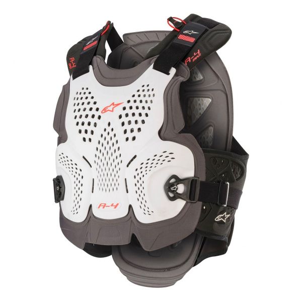 Pettorina Alpinestars A-4 Max Chest Protector White Anthracite Red