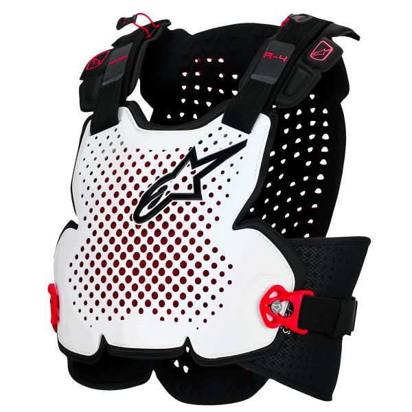 Pettorina Alpinestars A-4 Plasma Chest Protector Black Red White