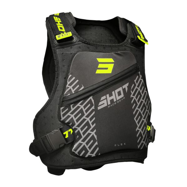 Pettorina SHOT Flex Body Armor Black Neon Yellow